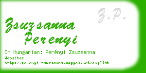 zsuzsanna perenyi business card
